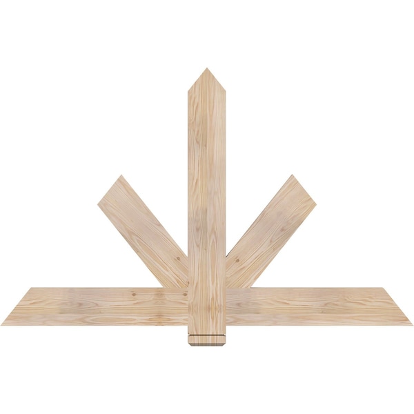 Ekena Millwork Kennewick Smooth Timber Gable Bracket, Douglas Fir, 60"W x 38"H x 1 1/2"D x 5 1/2"F, 15/12 Pitch GBW060X38X0206KEN00SDF - main